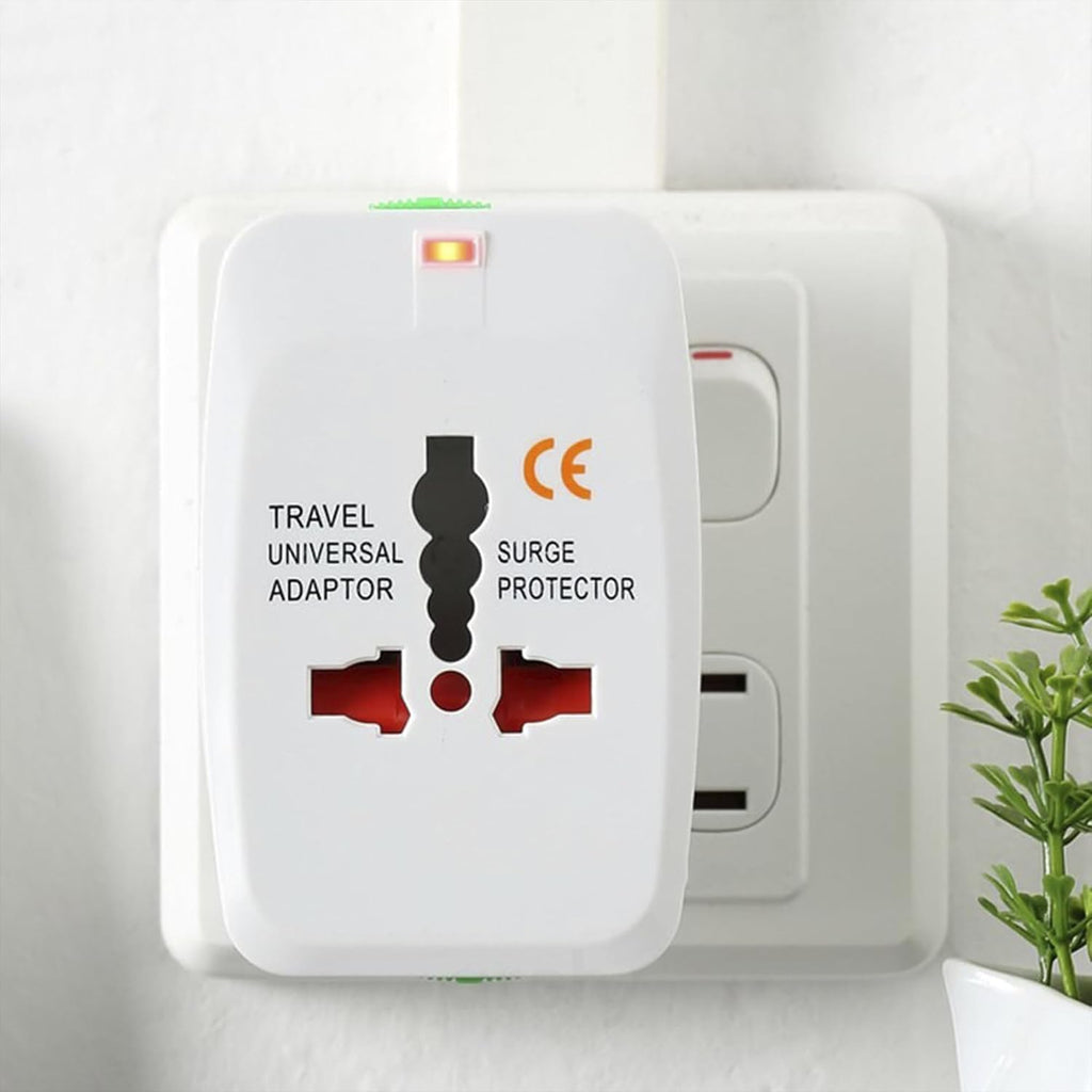 Clavija Adaptador Universal De Viaje Blanco