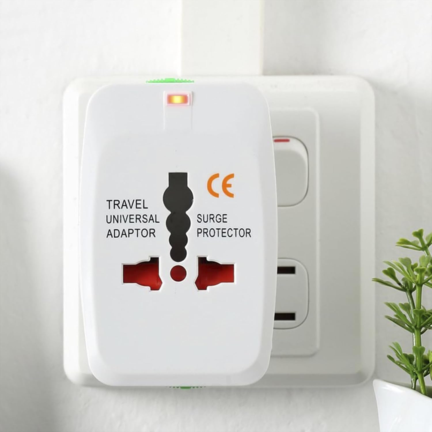 Clavija Adaptador Universal De Viaje Blanco